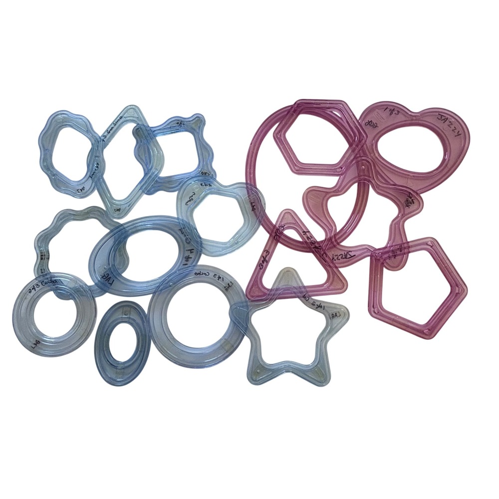 Creative Memories Custom Cutting System Templates Gemstone Heart Pentagon Lot 16